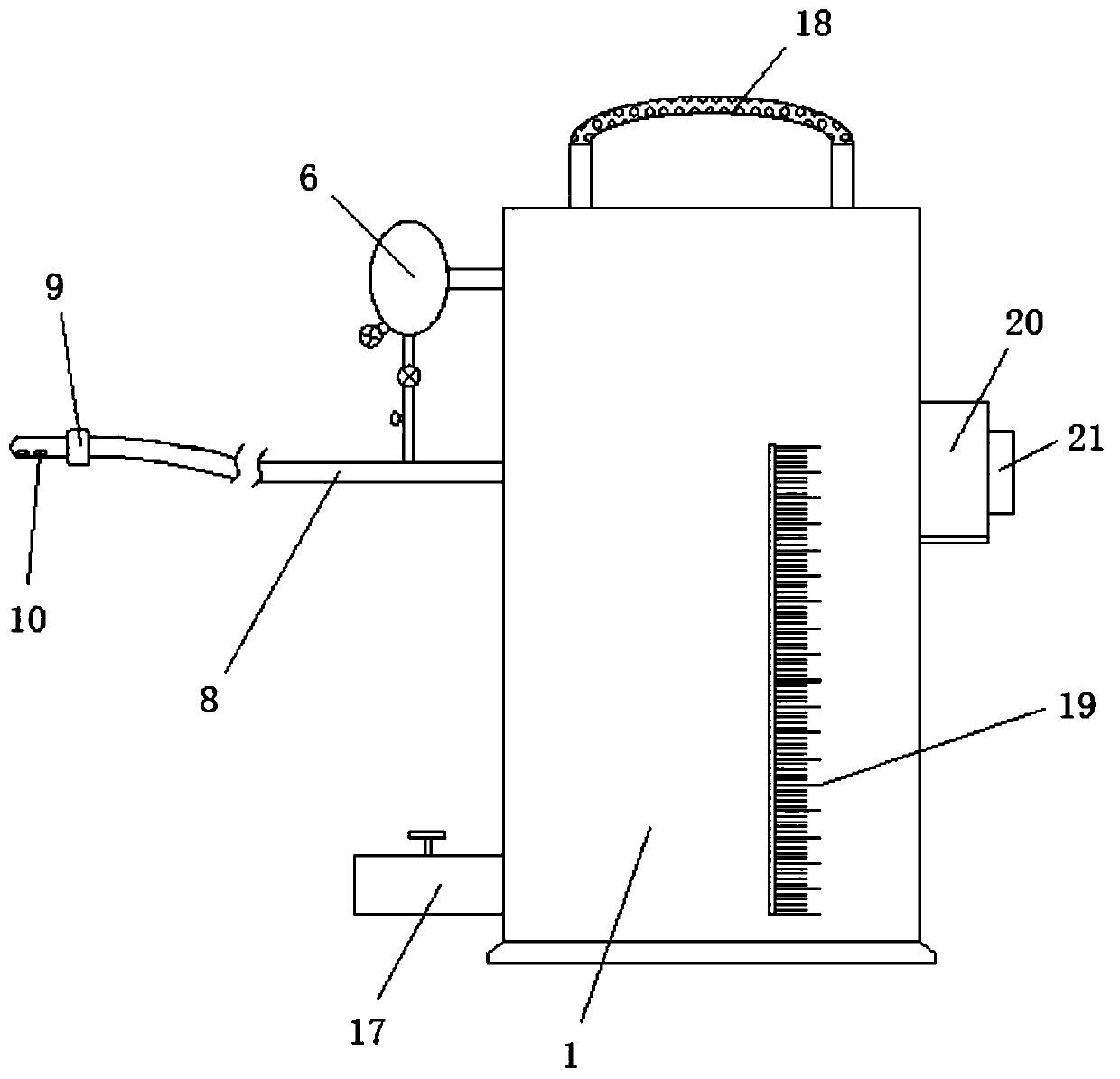 Drainage nursing device for surgical nursing