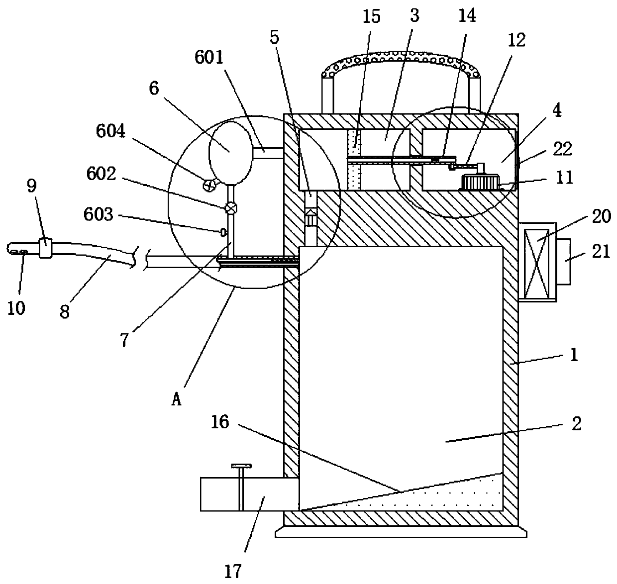 Drainage nursing device for surgical nursing