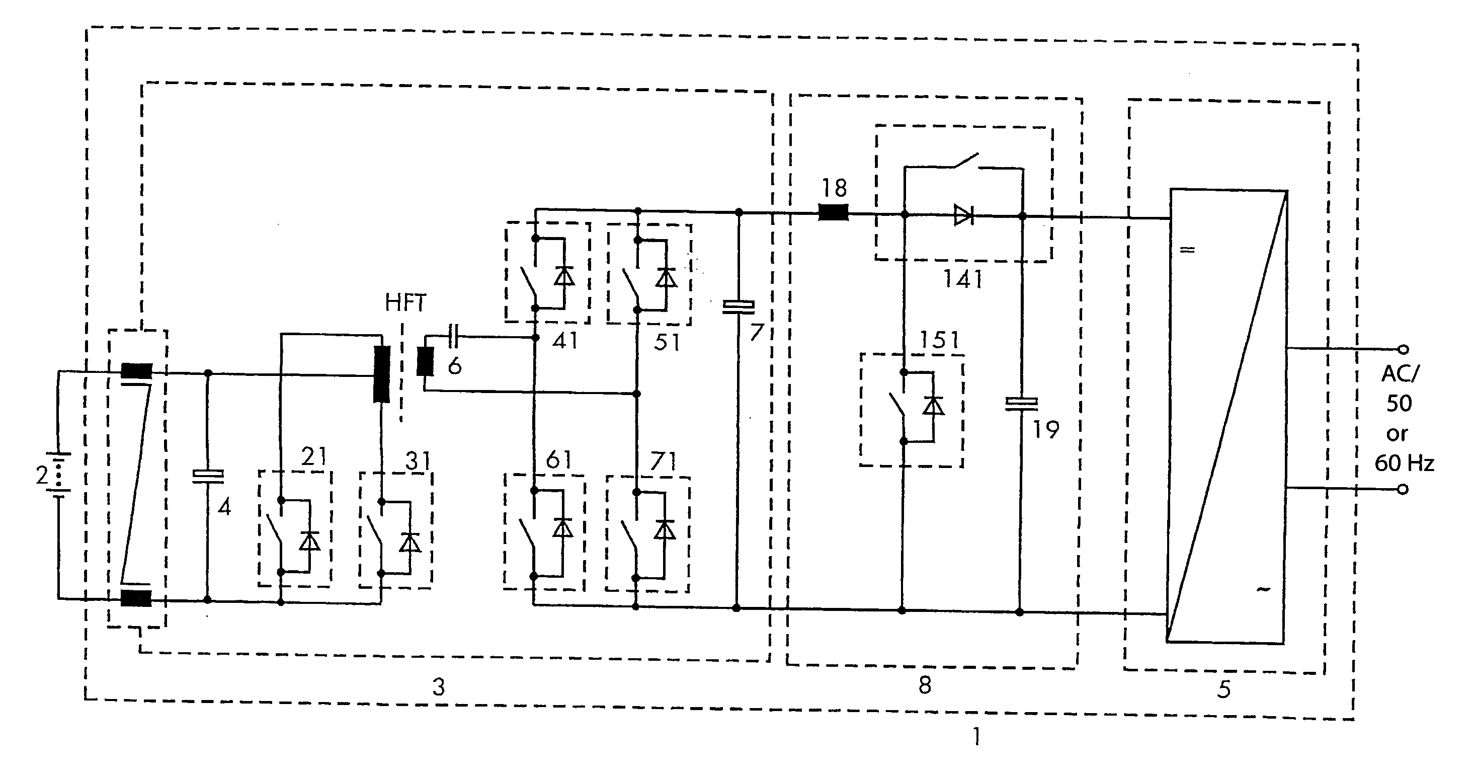 Bidirectional battery power inverter