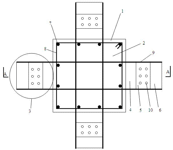 Full-fabricated cross concrete combining joint