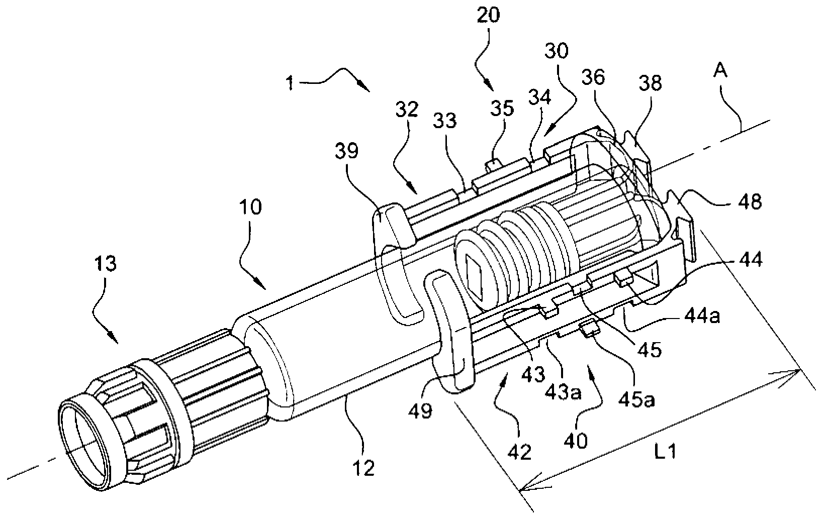 Piston rod for a container