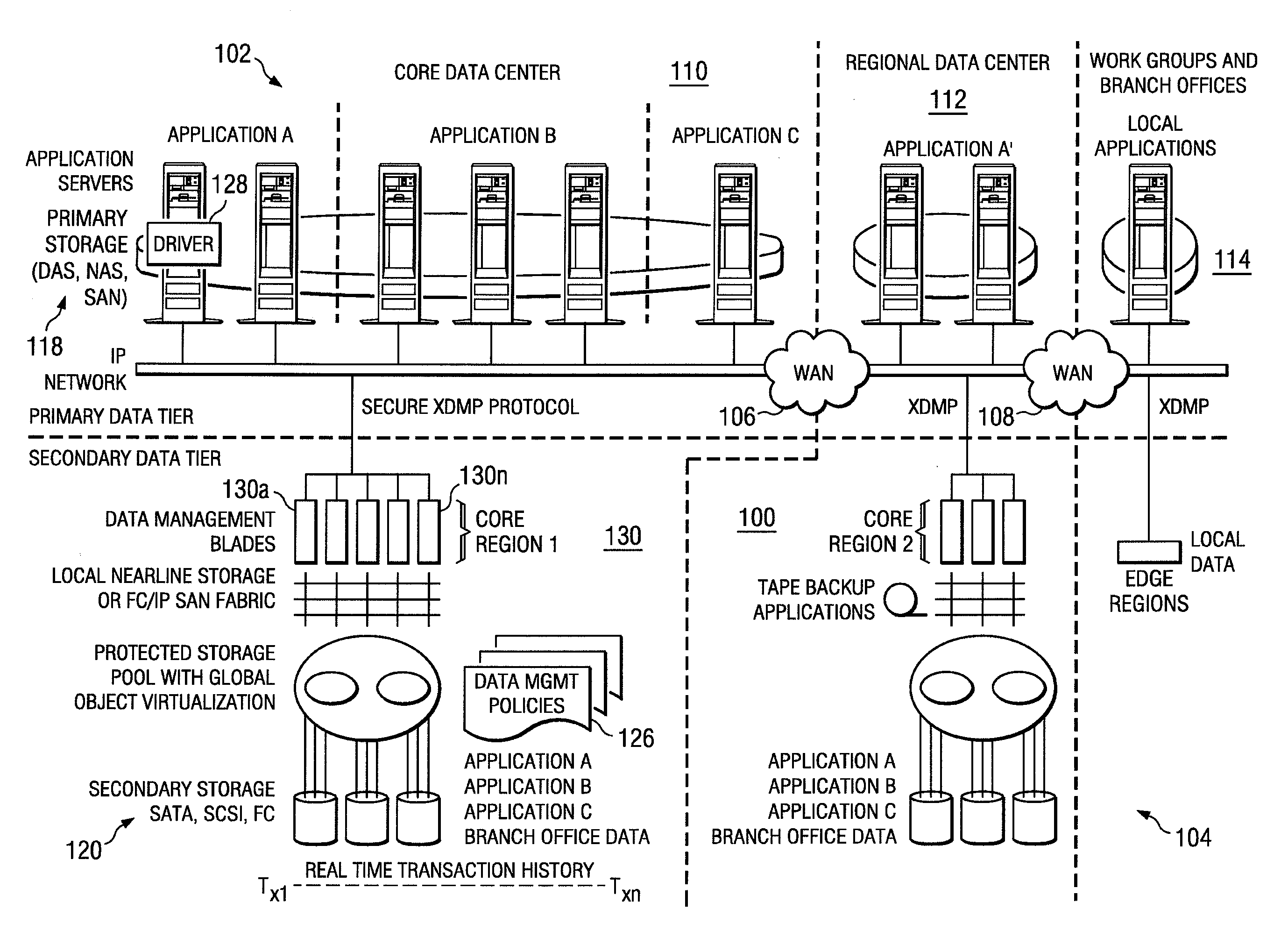 Method and system for real-time event journaling to provide enterprise data services