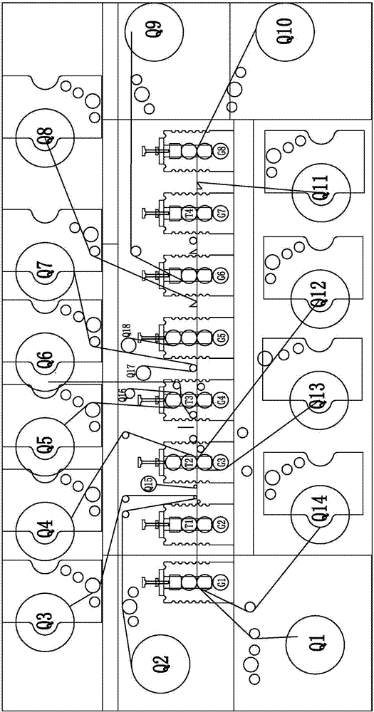 Inversed pasting sleeve hole waste discharging process