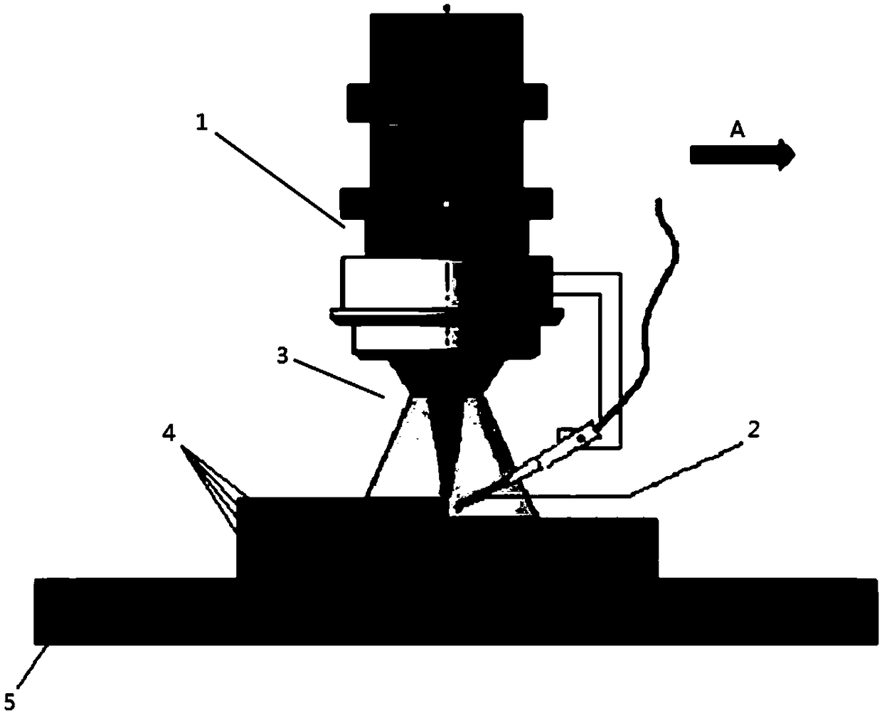 Method for preparing titanium alloy bone implant with surface bioactivity through synchronous wire-powder laser deposition