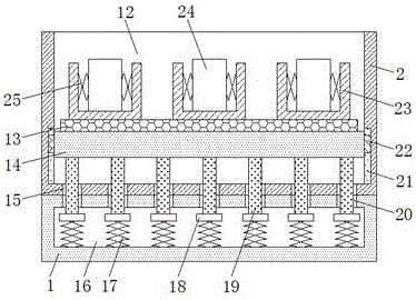 Battery holder for new energy automobile with damping function