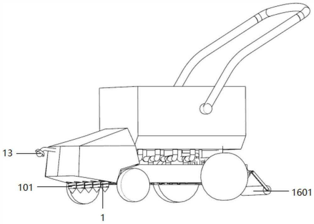 Trolley for repairing golf course and meadow