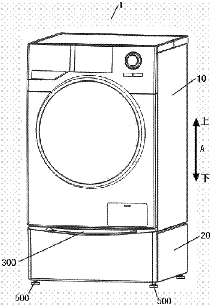 Drum washing machine and its base