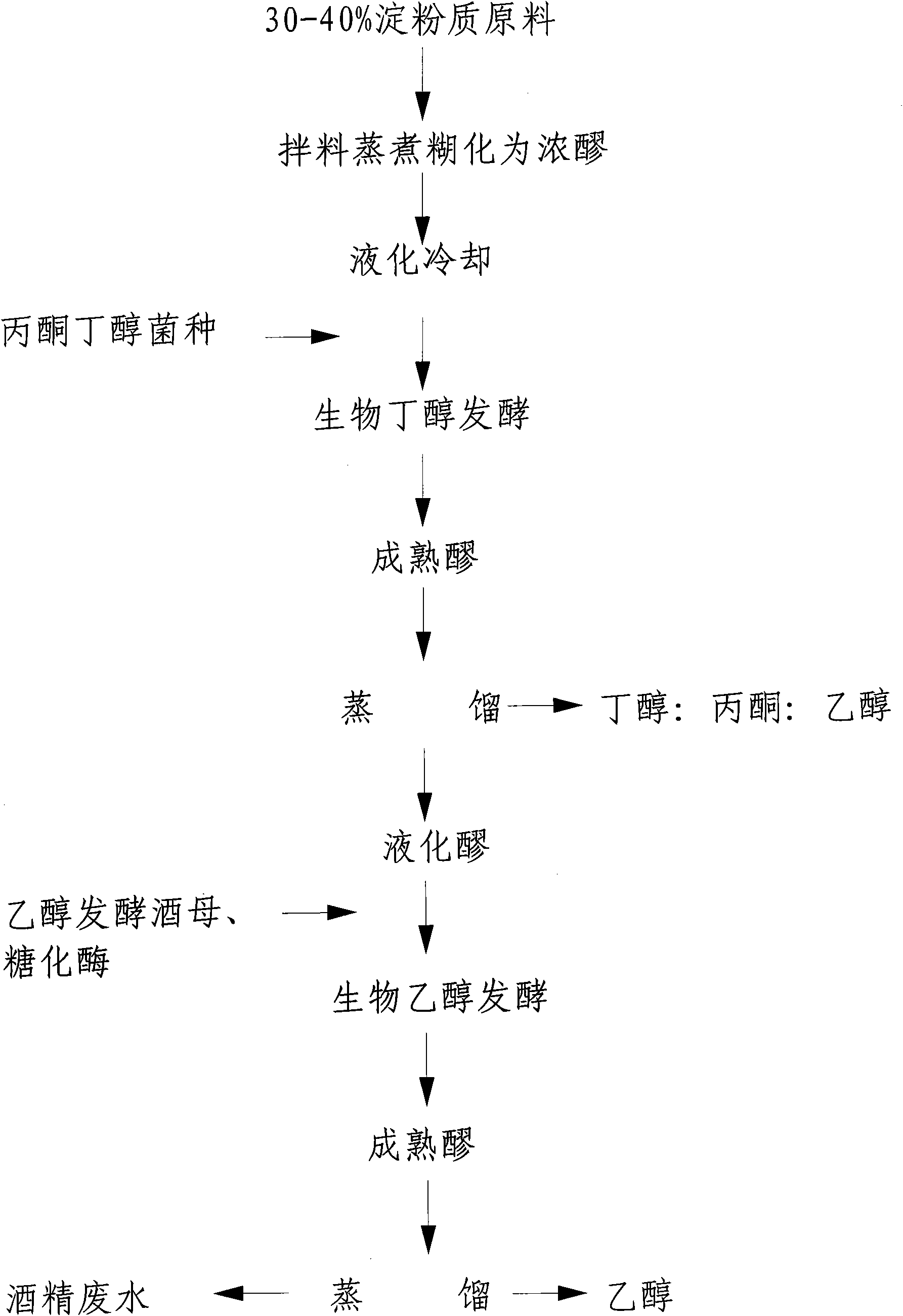 Bio butanol co-digestion bio-ethanol production method