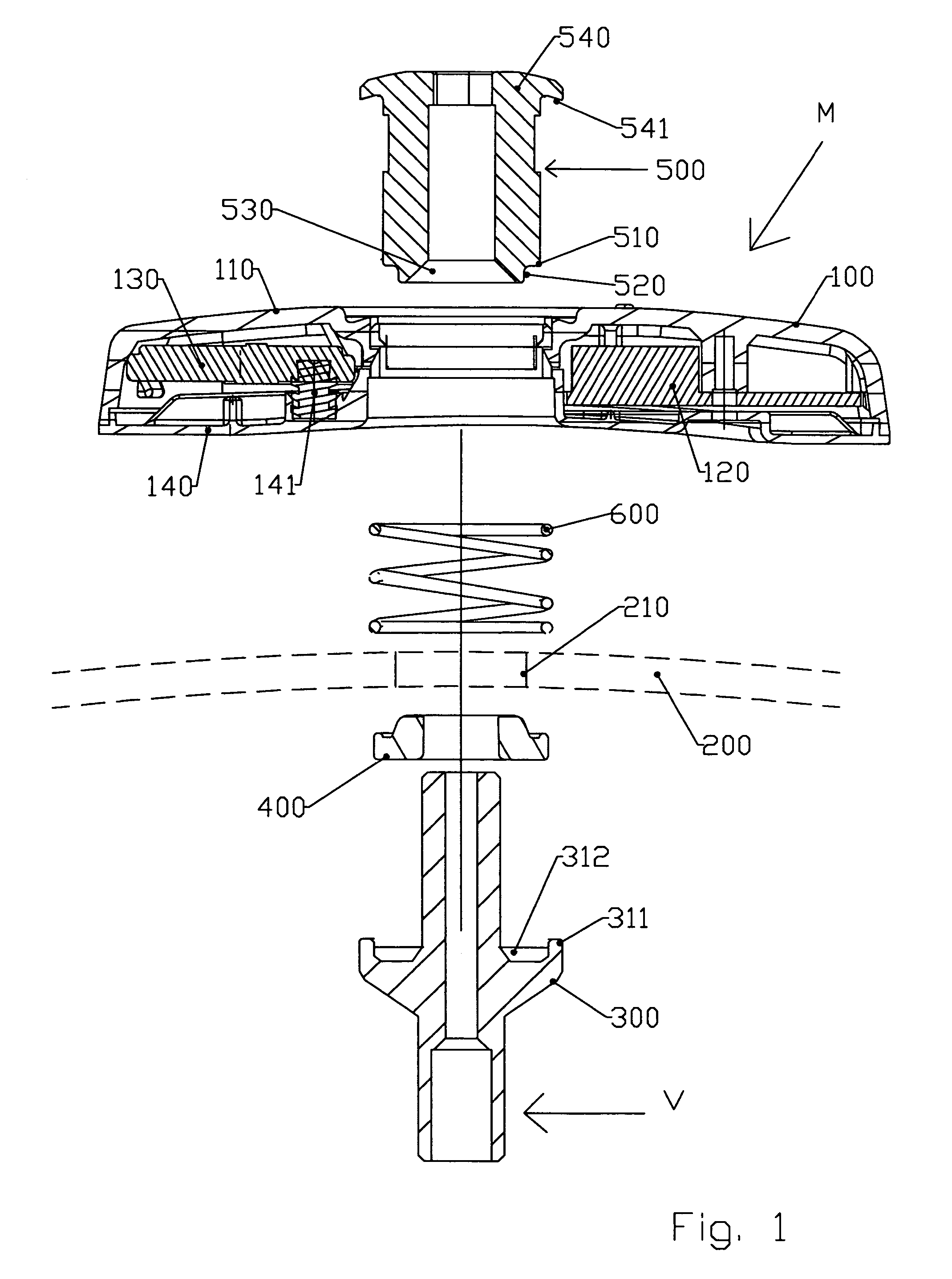 Assembly for attaching a detection unit, in particular for detecting tyre pressure, to a rim