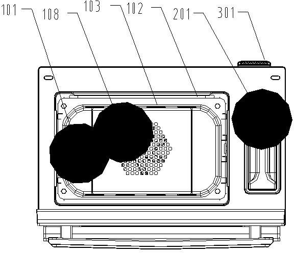 Electric steaming furnace with hot air flow