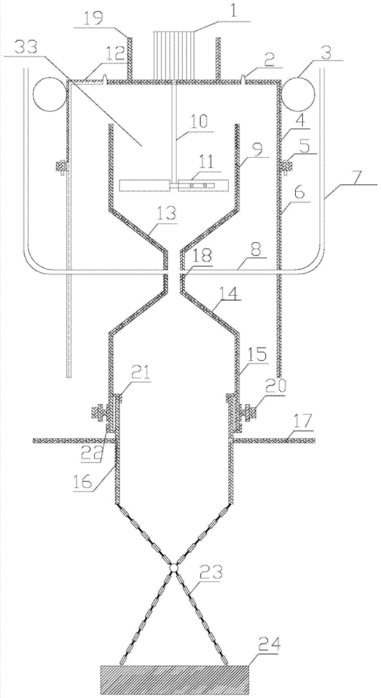 In-situ mechanical mixing nitrogen-supply integrated lake reservoir water quality improving device