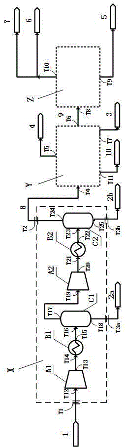 Olefin polymer effluent gas recycling device and method in production