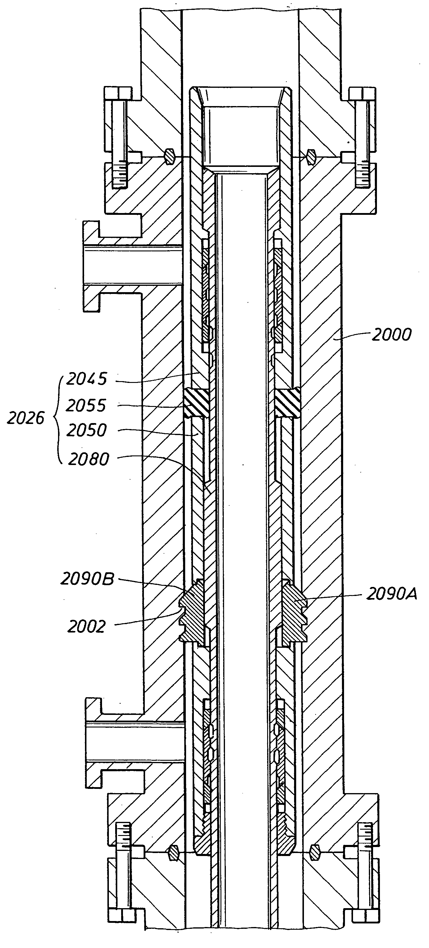 Internal riser rotating control head