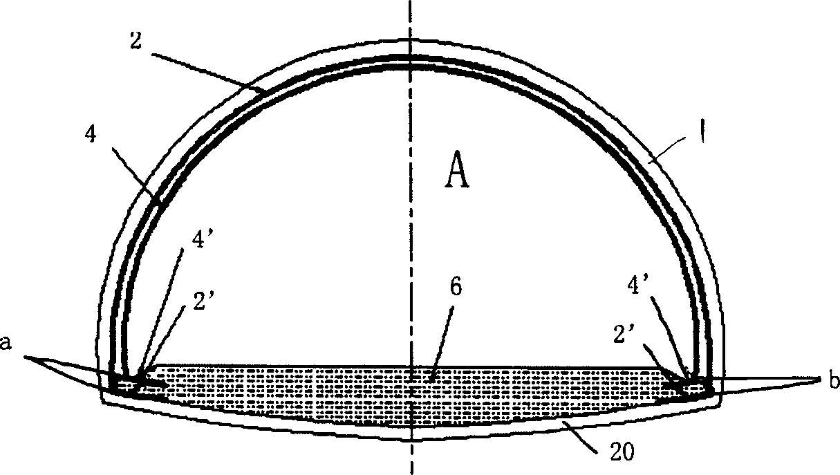 Dormant digging and separating construction method for underground two layers and multilayer composite lining structure