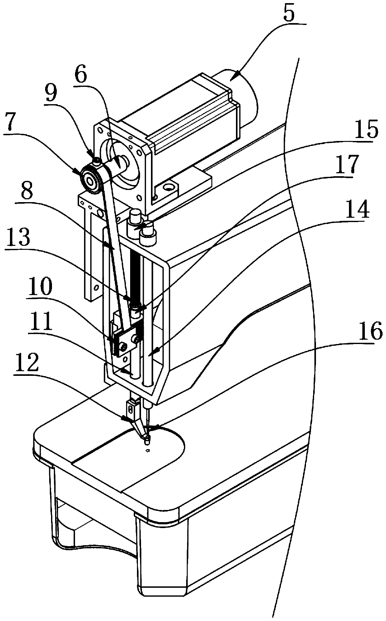 Automatic presser foot device for sewing machine