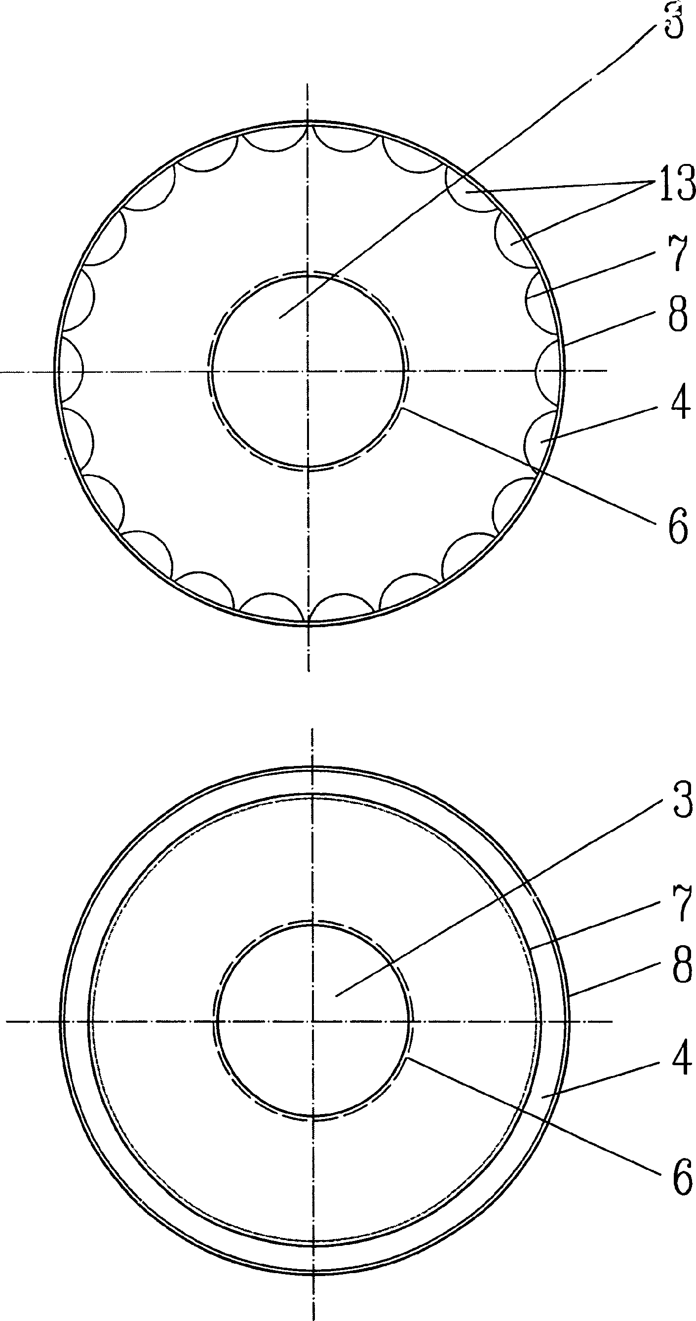 Continuous catalytic reforming and dehydrogenating reactor