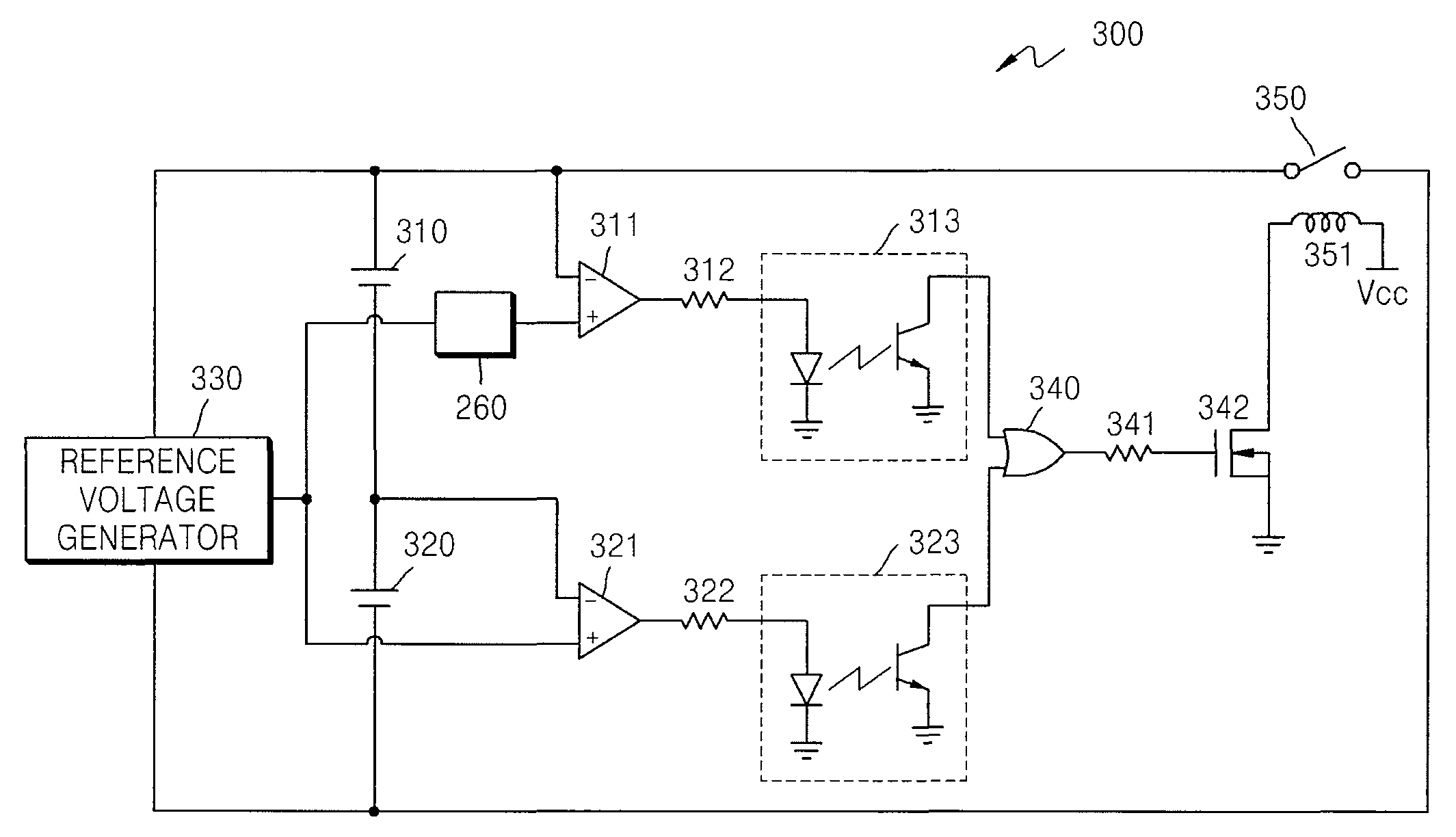 Battery management system including switch