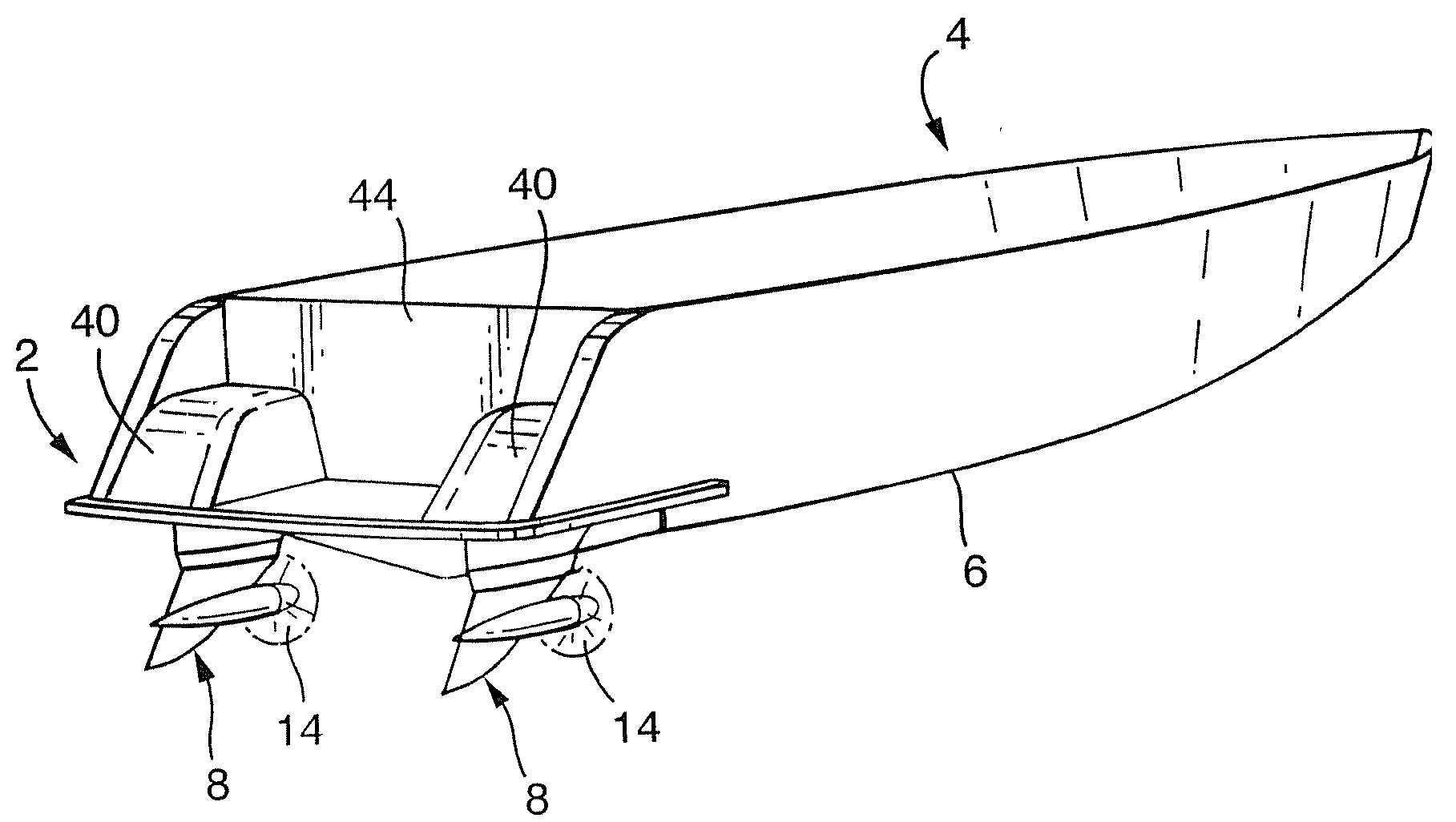 Means for bearing a propulsion unit and a propulsion system for a waterbourne vessel