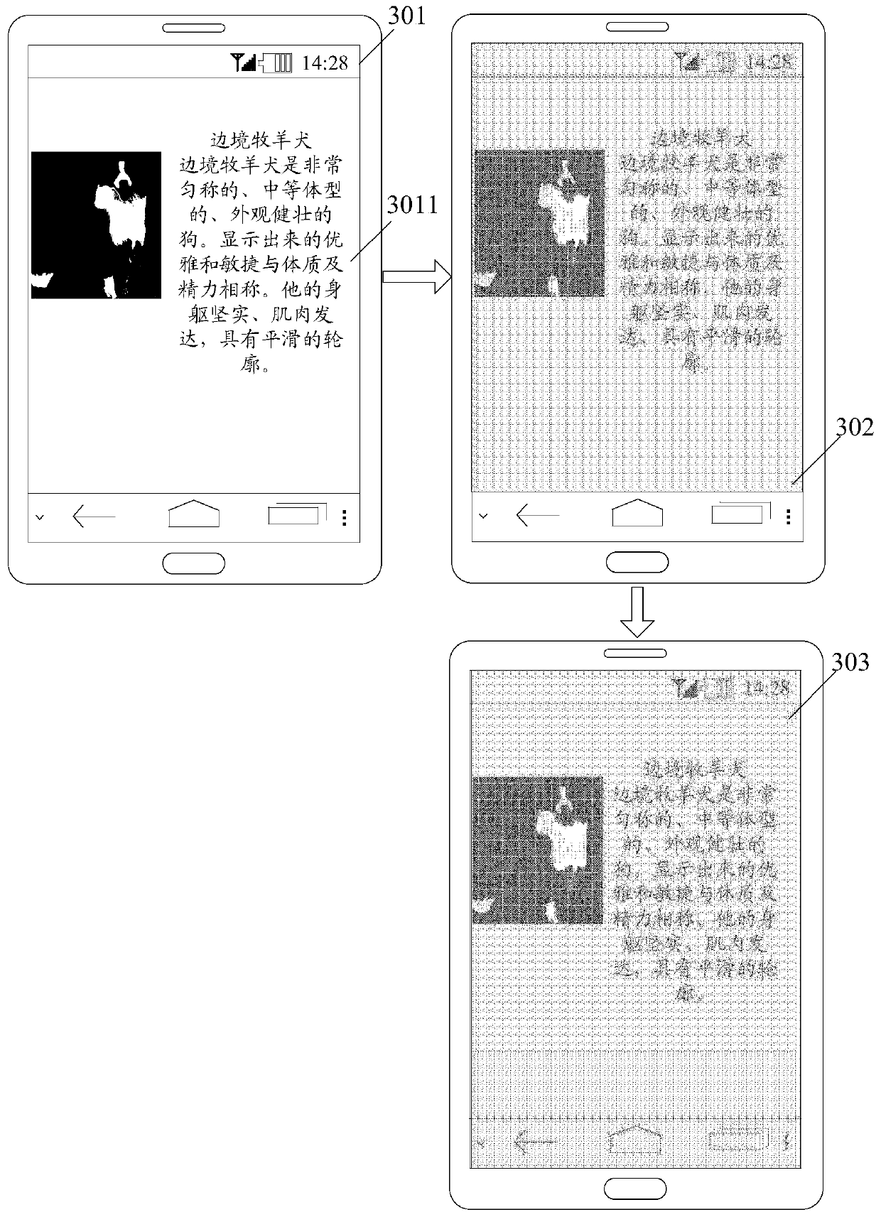 Method and device for processing information in a terminal