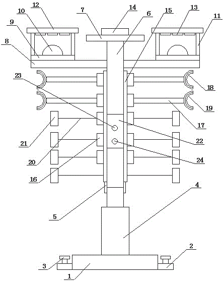 Energy-saving garden lamp capable of facilitating branch fixation