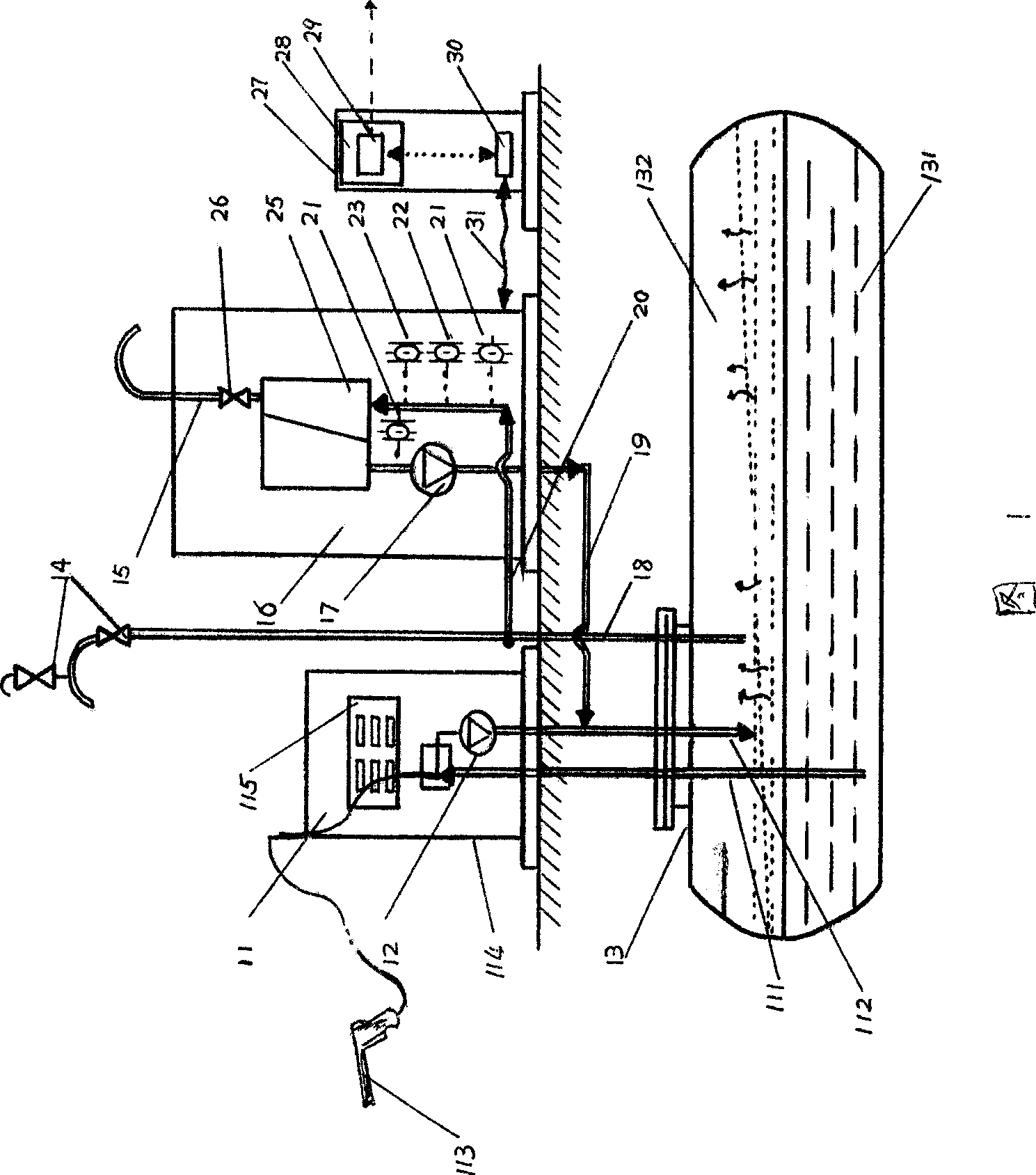 Oil-gas recovery processing method and system for gas station