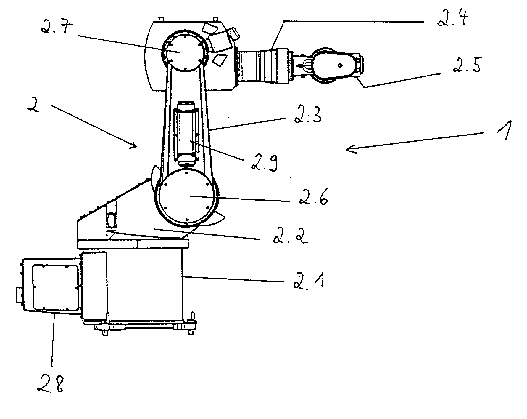 Manipulator with automatic control, especially for the food industry