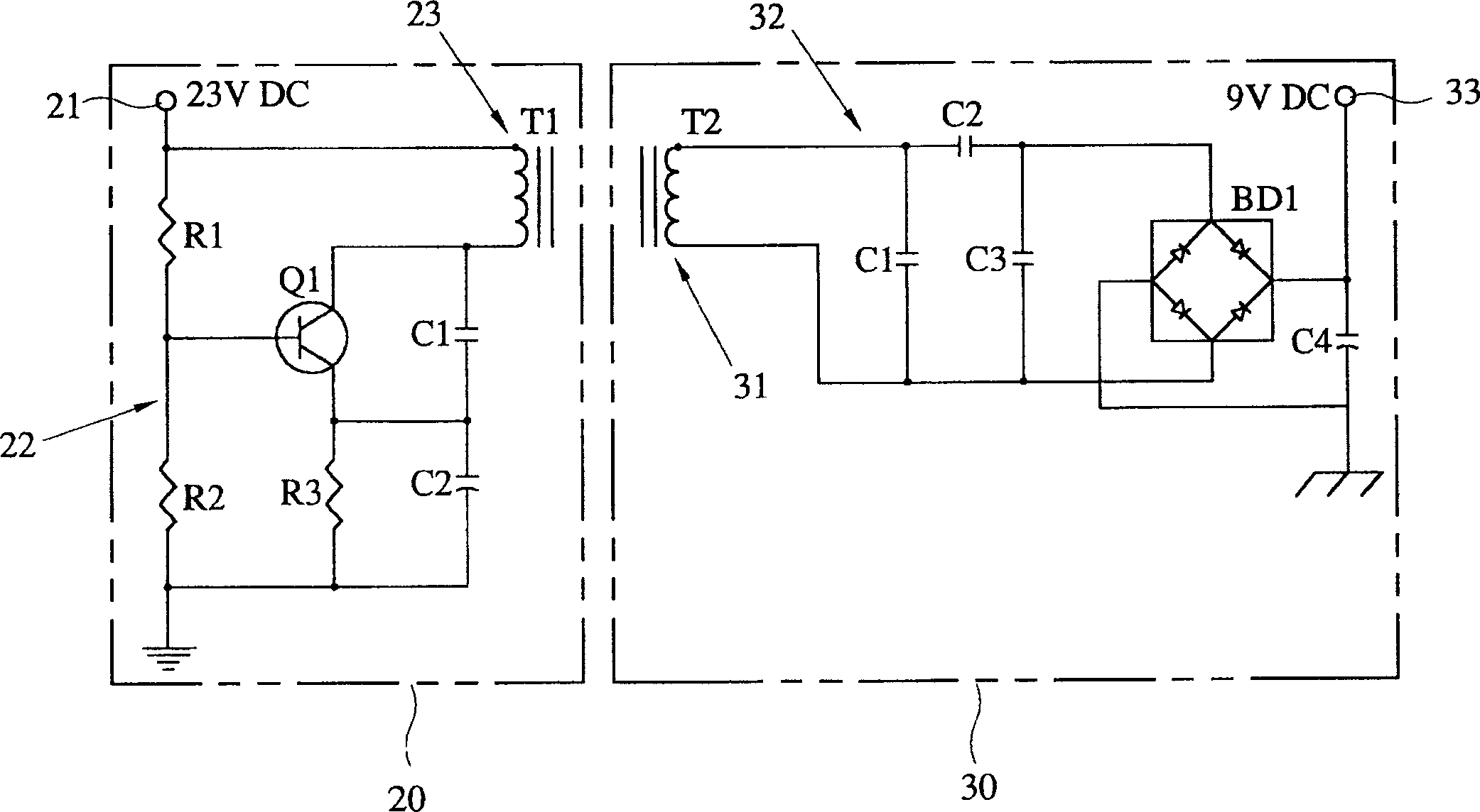 Contactless power supply