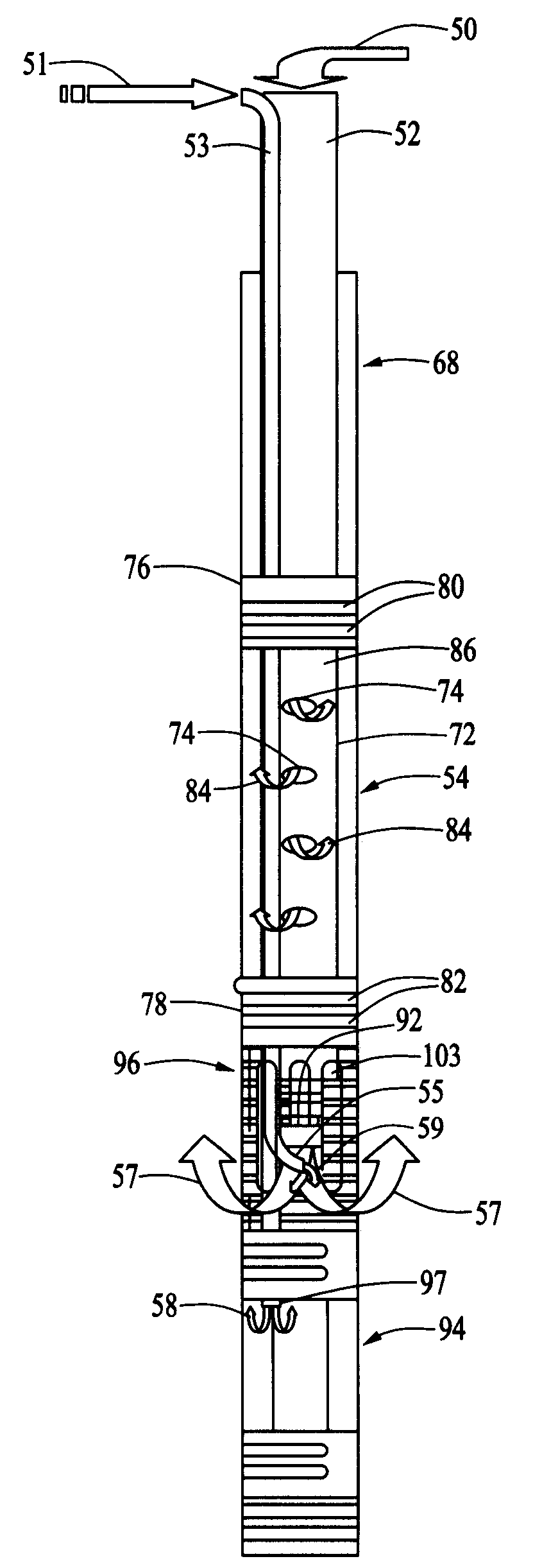 Chemical injection using an adjustable depth air sparging system