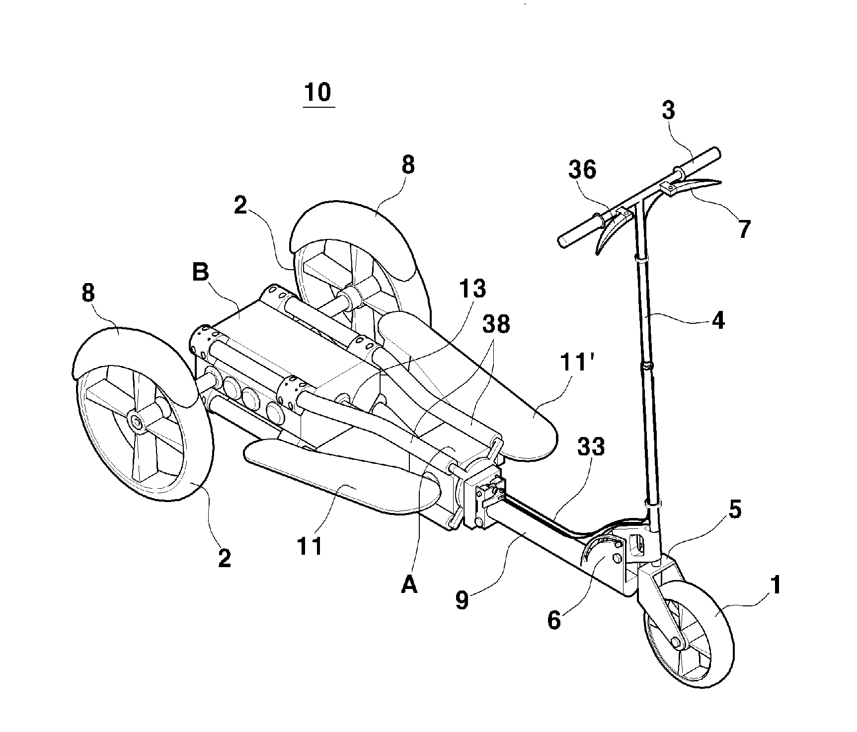 Mini bike having pedal as a power generator