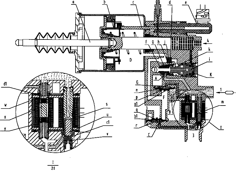 Electric-controlled pneumatic type clutch booster unit and operating method thereof