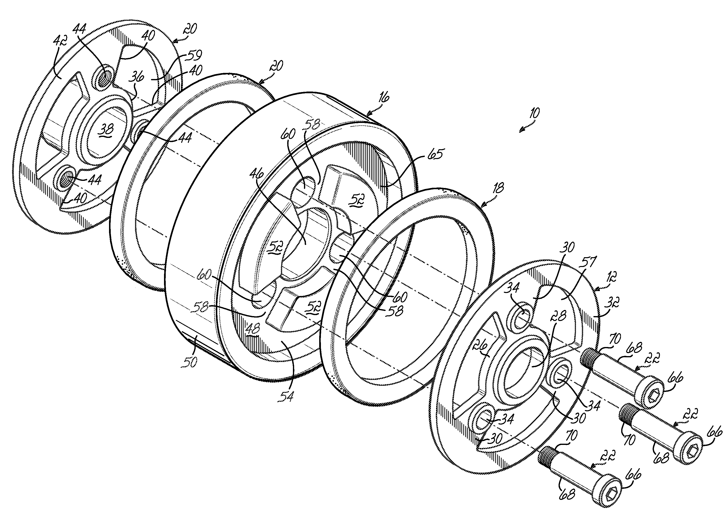 Compressed hub damper