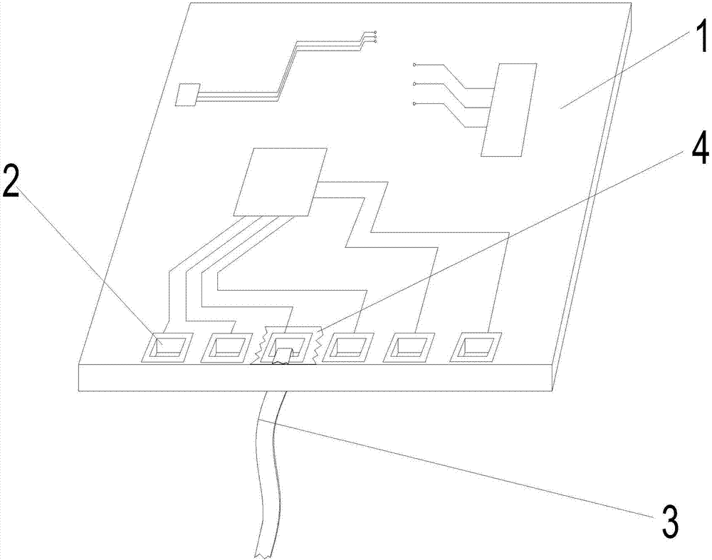 Connection structure for circuit board and wire