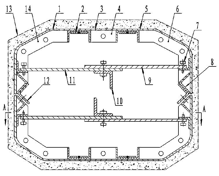 Movable die core of concrete core slab and box girder pouring die