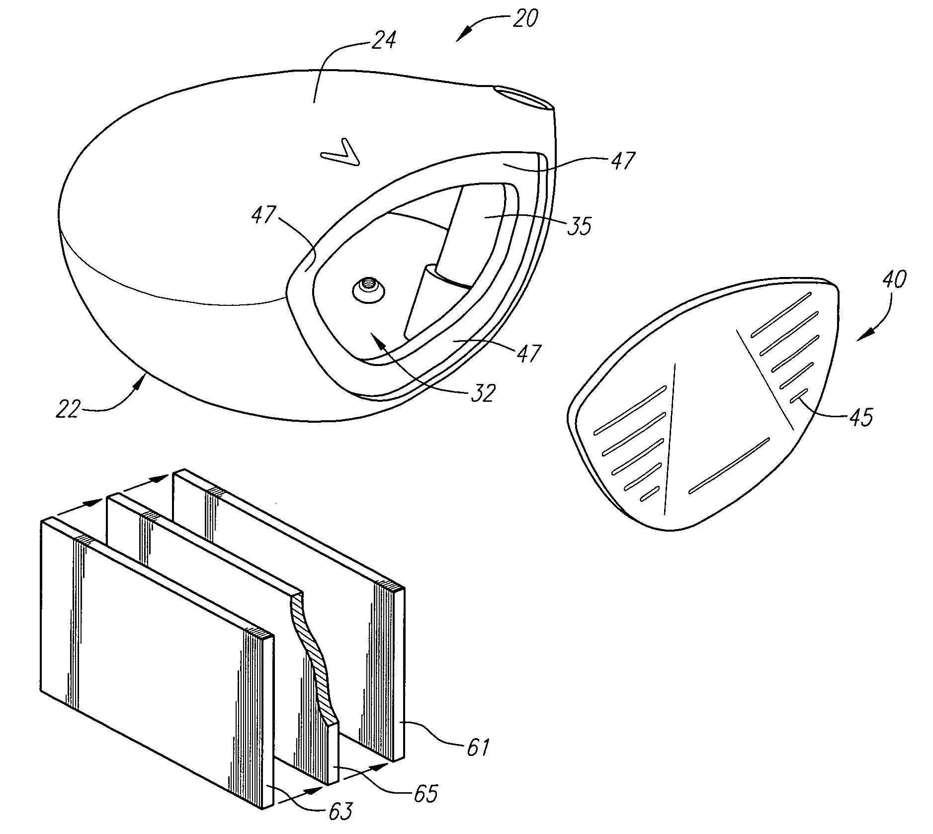 Golf club head with a face insert