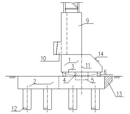 Reinforced concrete spherical hinge structure of swing bridge and manufacturing process thereof