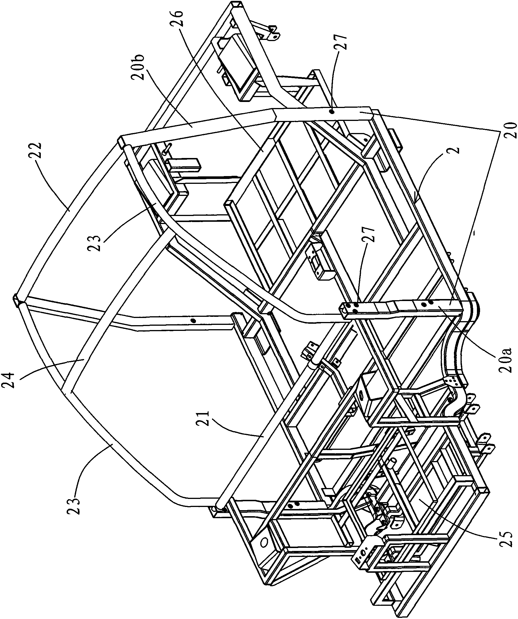 Automobile with one-time formed plastic shell