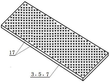 A wooden perforated sound-absorbing panel with built-in heating material