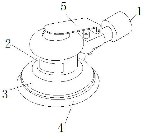 Noise reduction equipment applied to pneumatic grinding machine