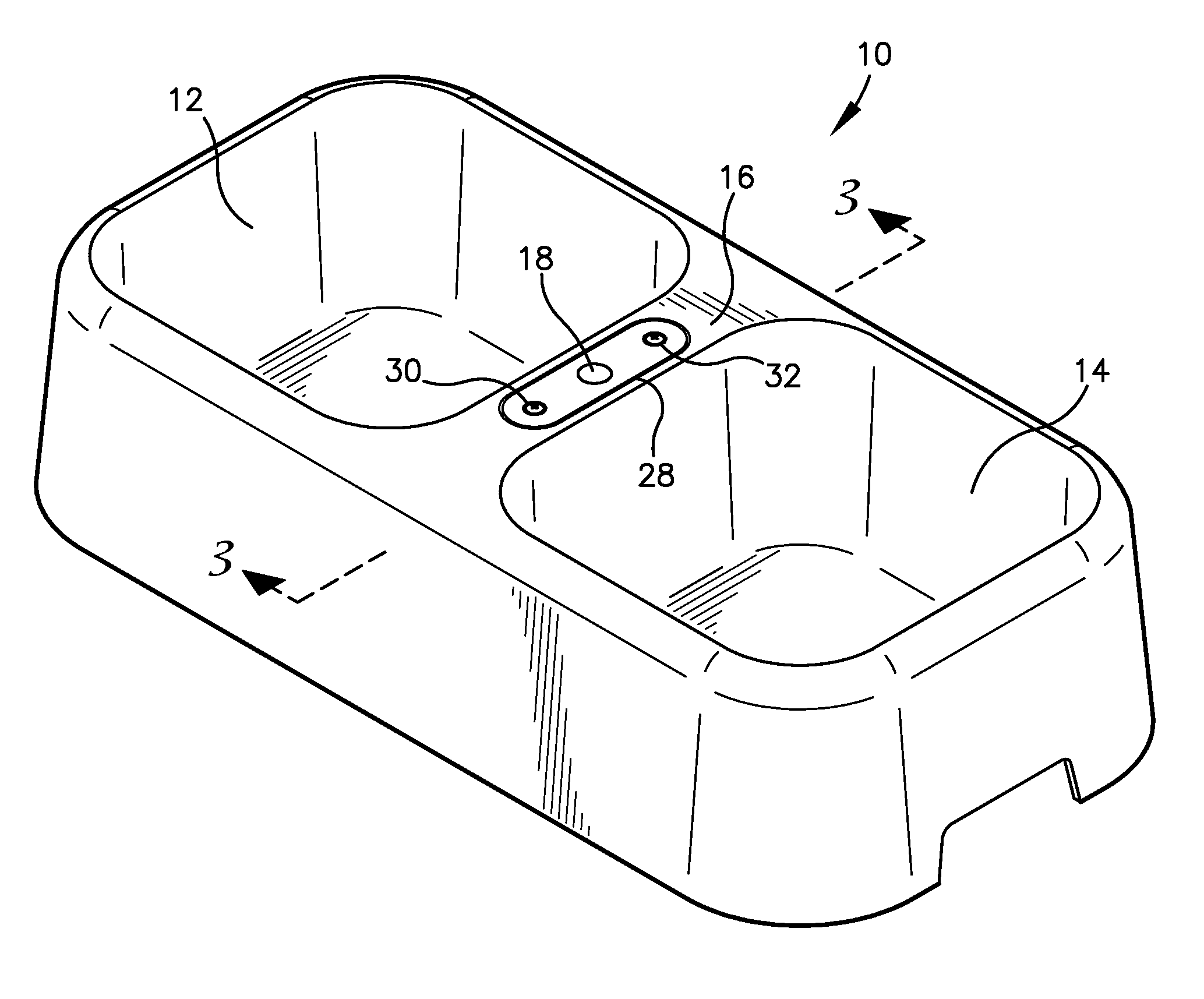 Container with anchoring mechanism