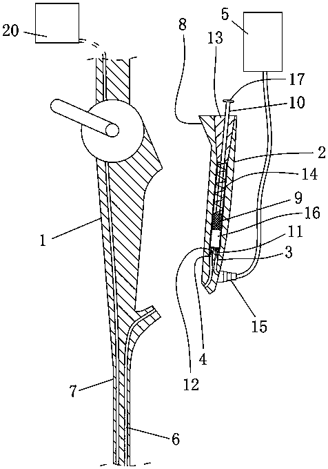 A handle-type lavage device and a fiberoptic bronchoscope using the lavage device