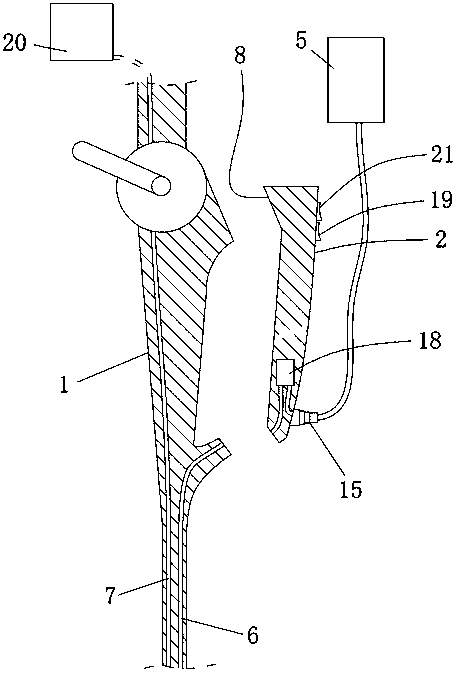 A handle-type lavage device and a fiberoptic bronchoscope using the lavage device