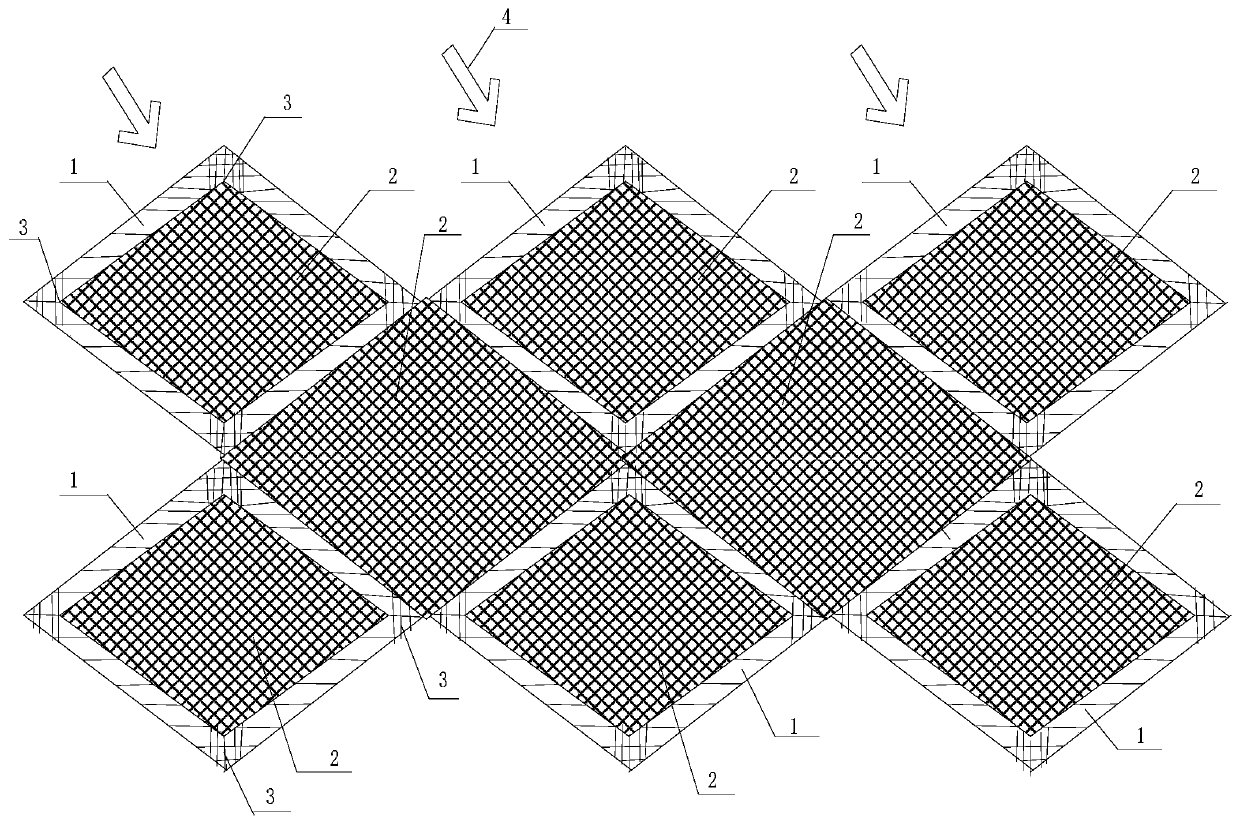 Method for establishing and planting wind-proof sand-fixing grass belt sand barrier in sandy land