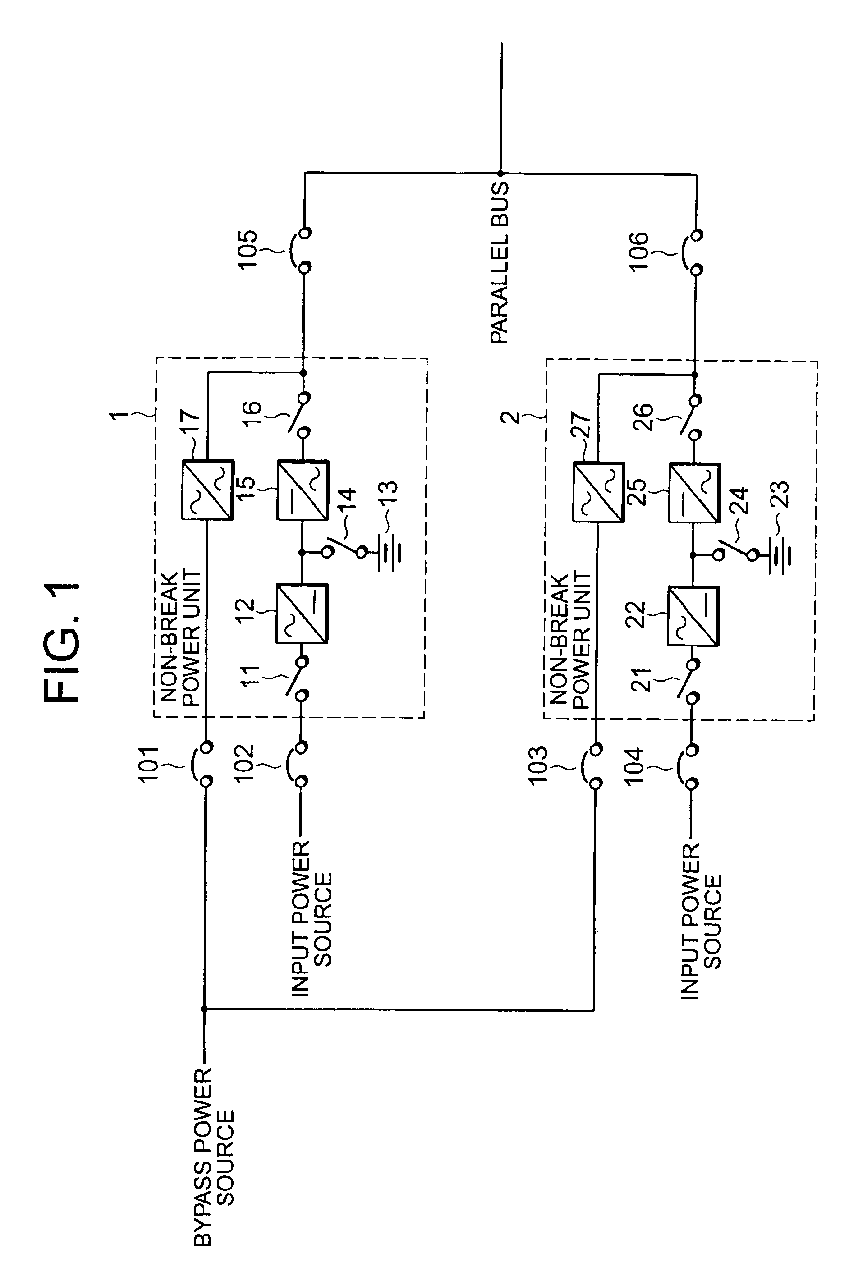 Parallel operating system for uninterruptible power units