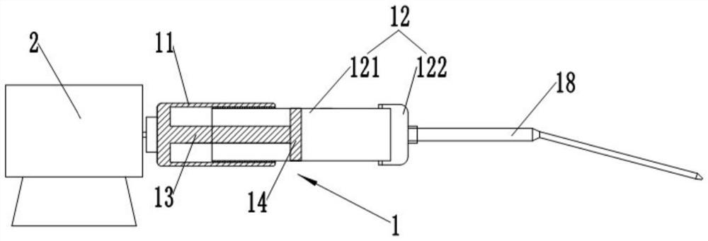 Automatic bone cement propelling device and bone cement filling method