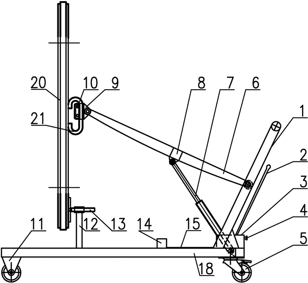 Hydraulic gate connection plate assembling and disassembling device