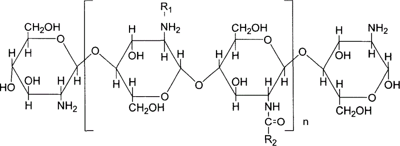 Fluorescence labeling hydrophobic modified chitin polymer, its preparation method and application