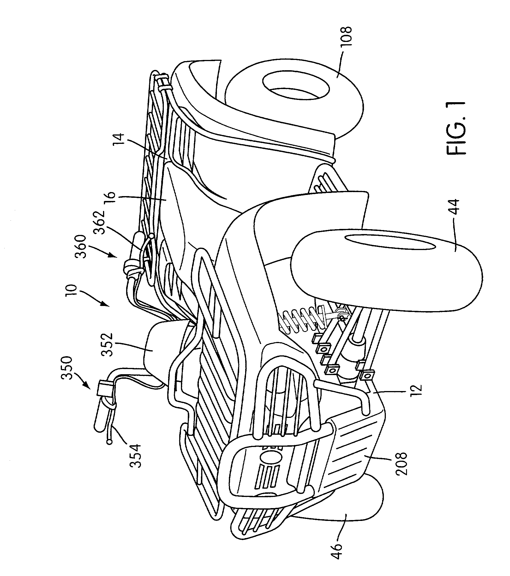 Inboard brake system for a straddle-type all-terrain vehicle