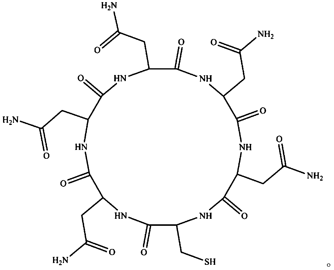 cyclopeptide cyclo-[(asn)  <sub>5</sub> -cys] preparation method