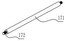 Verifying device for V-shaped splint manganese alloy glass of handle platen debris recoverer