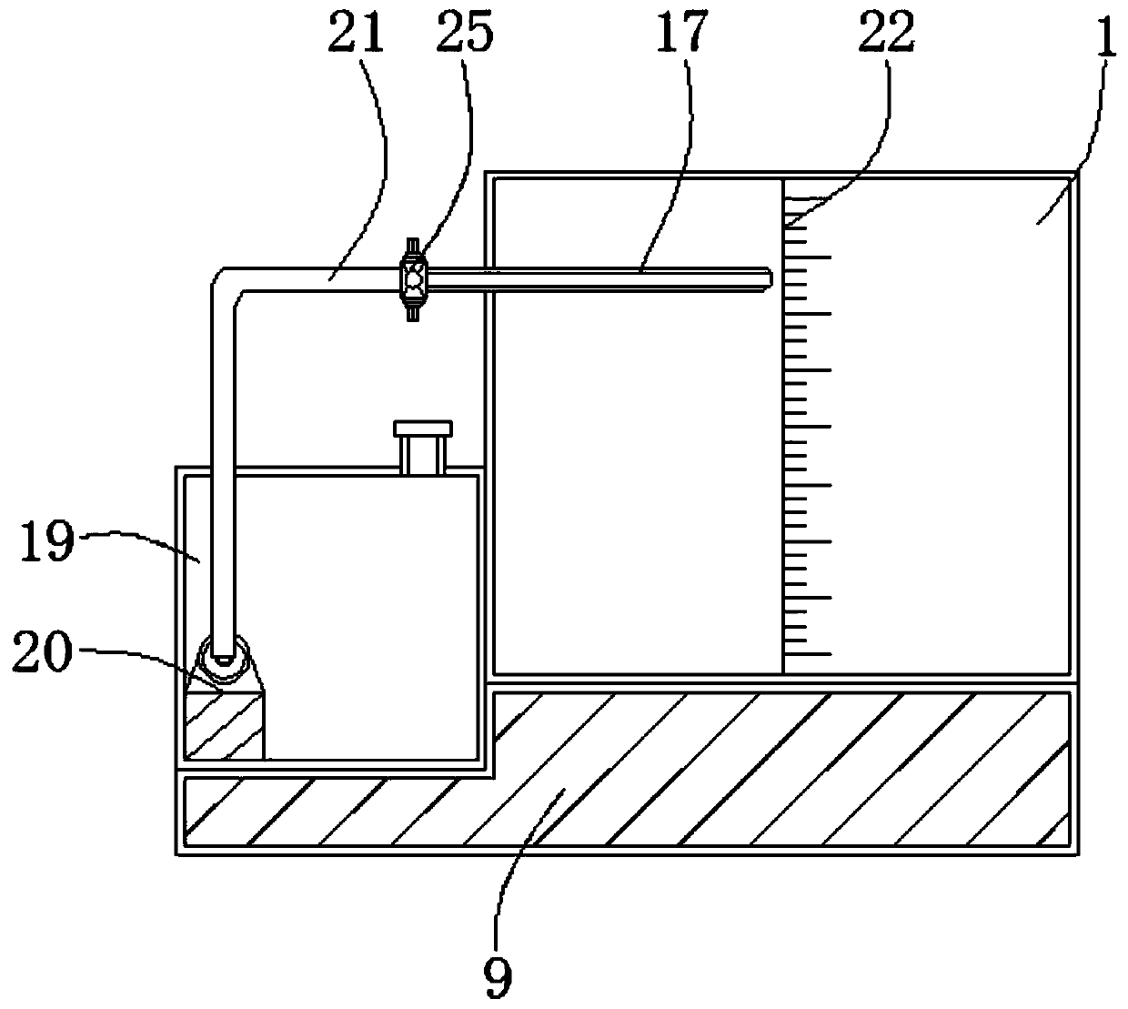 Printing and eyeing machine capable of filtering printing and dyeing sewage